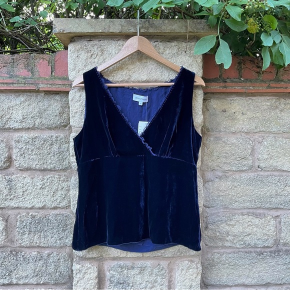 Wealth of Nations Tops - Velvet Blue Silk Blend Top, Size 14 NWT